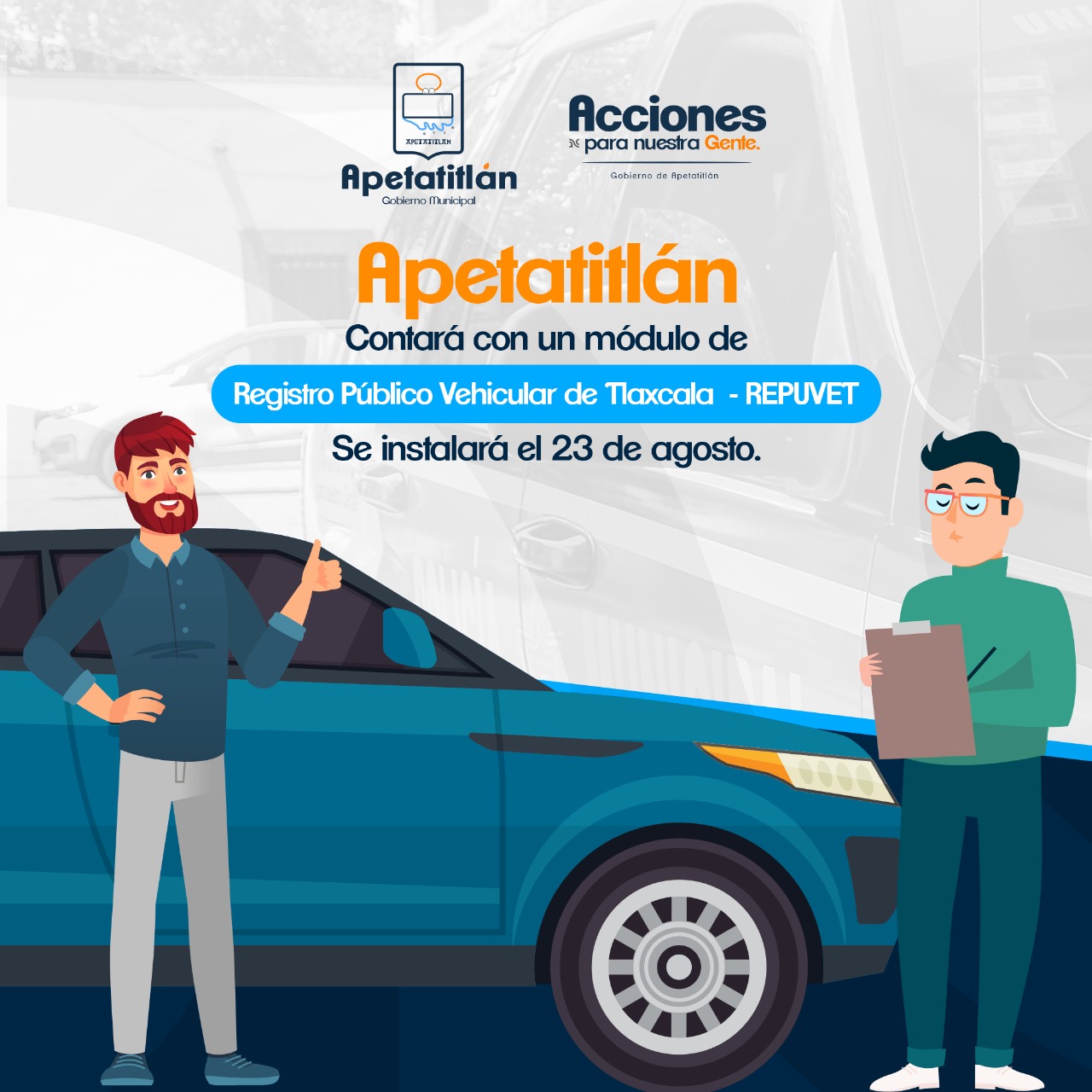 Operará en Apetatitlán un módulo del Registro Público Vehicular